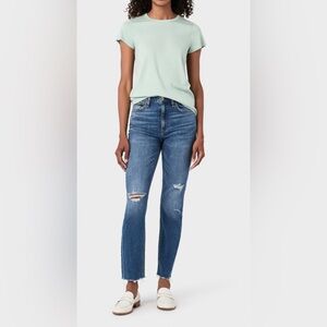 Rag & Bone Nina high-rise cigarette straight distressed jean